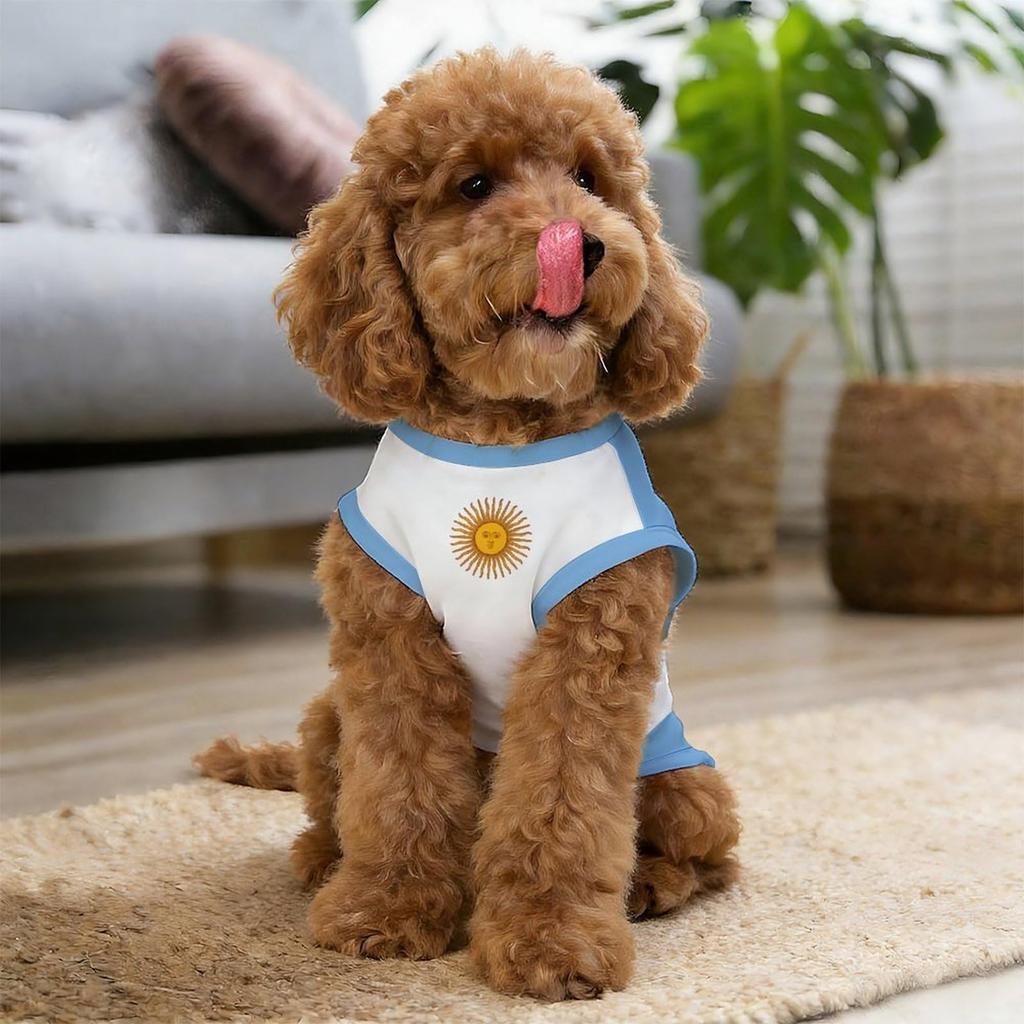 Haustier Fußballtrikot Hundeshirt Weich Bequem Leicht Atmungsaktiv Ärmelloses Design Geeignet für Kleine Mittlere Hunde Fußball-Thema