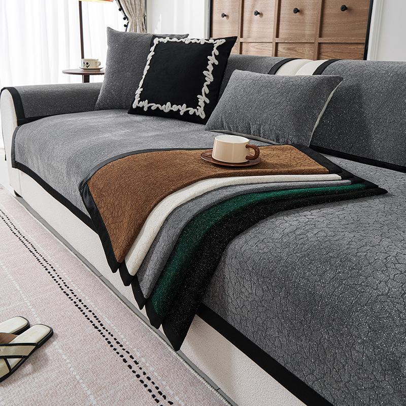 

Подушка на диван из пряжи Снежинка для четырех сезонов, универсальный удобный нескользящий чехол-накидка на диван, новинка 2025, накидка на спинку, тканевое полотенце 45X45cm pillowcase