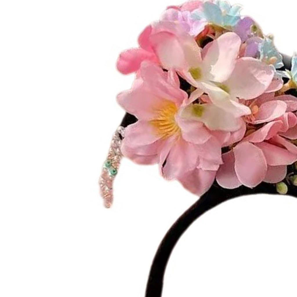 Classical Qings Princess Headband for Female Vintage Flower Hairband Chinese Costume Hairhoop Roleplay Party Hair Decors