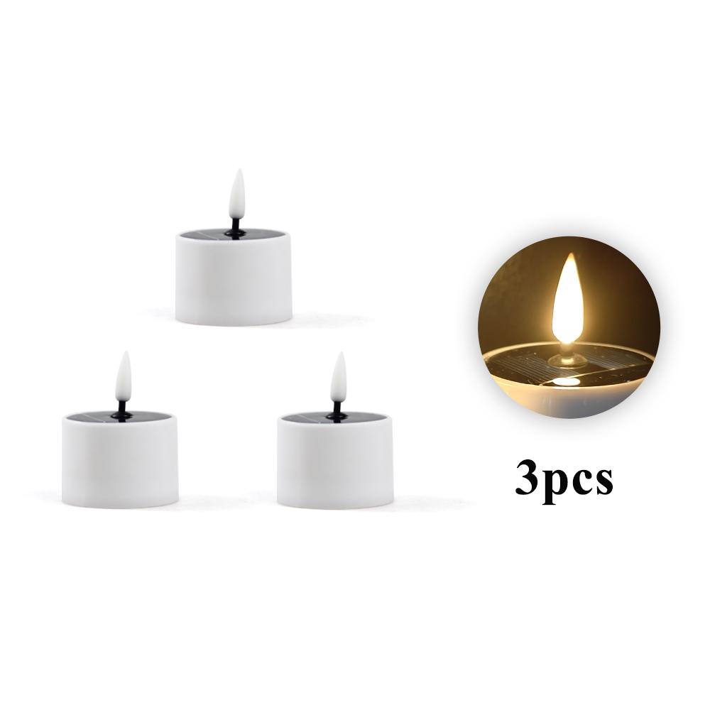 

LED Candle Solar Powered Flameless Tea Candle Fake Candle Lamp Wedding Birthday Party Home Decoration Lamp Candlestick Candles