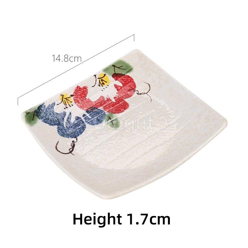 Japanese Ceramic Square tray Dining Food Plate Creative Coarse Ceramic Tableware Snack Dessert Sushi Dishes pasta plate sets