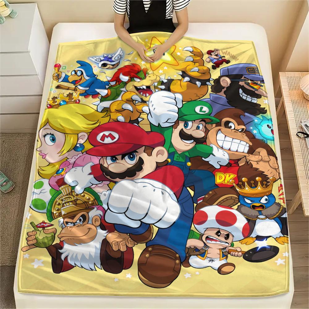 Super Mario Classic Poster Blanket, Mario Fan Cozy Throw, Great Gift.chl 75x90cm
