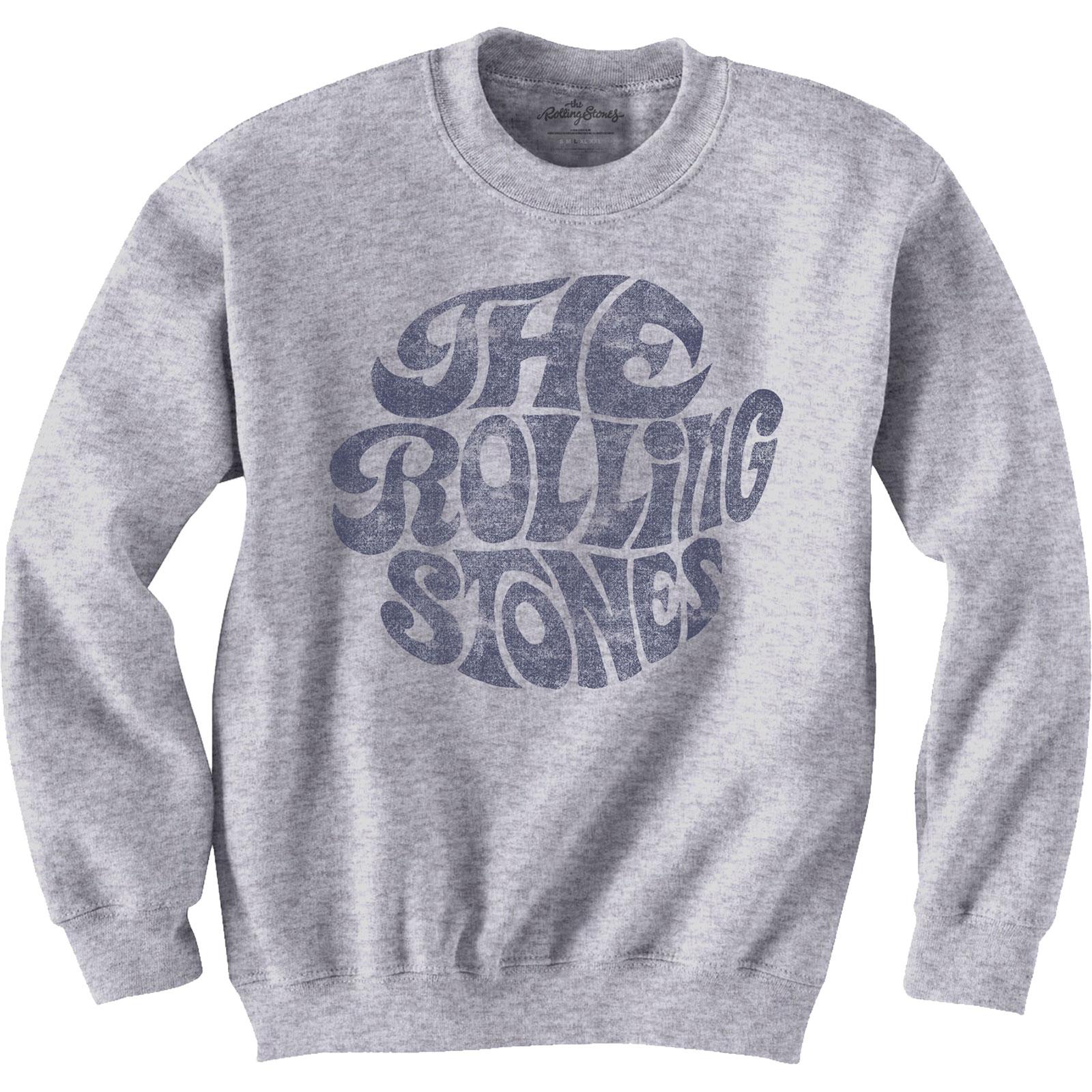 The Rolling Stones Unisex-Erwachsene 70er-Logo-Sweatshirt L grau
