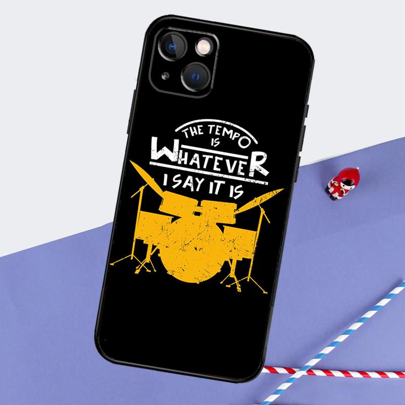 

Drum Drummer Music DJ Phone Case For iPhone 16 Pro Max 11 12 13 14 15 Pro Max Mini XR 16 15 Plus 16e Cover Shell iPhone 11