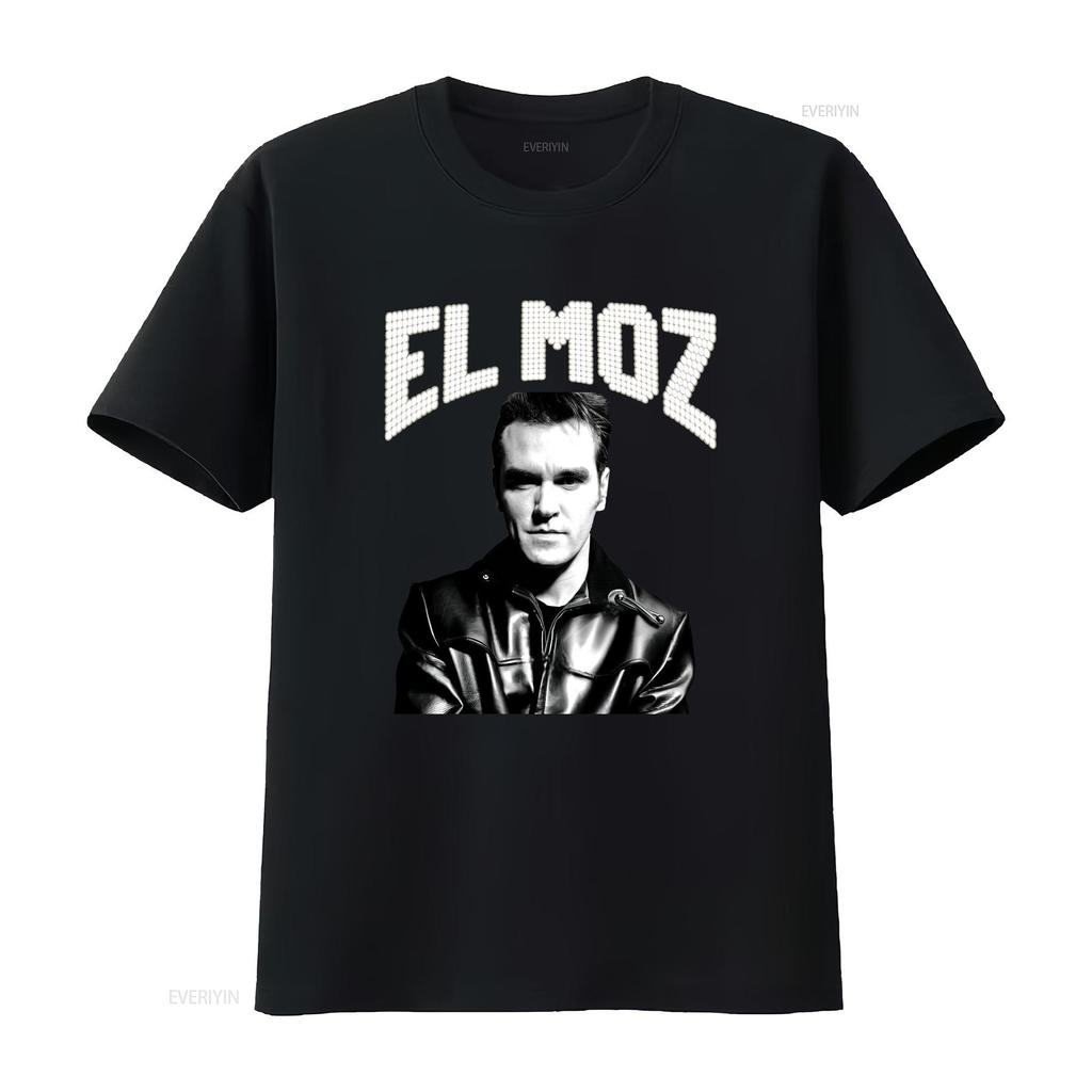 El Moz Morrissey The Smiths Jersey  T Shirt vintage Washed Versatile streetwear Unisex Breathable Slightly fashion