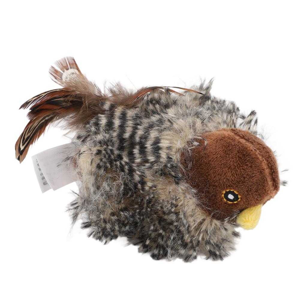 Vogel-Katzenspielzeug, Stress abbauen, simulierter zwitschernder Vogel, interaktives elektronisches Katzenspielzeug mit Feder