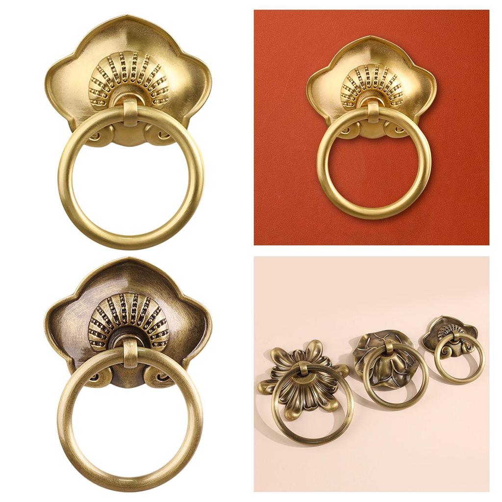 Gate Handle Replacement Door Handle Decorative Door Knocker Brass Pull Handle Heavy Duty for Shed Barn Garage Lawn Wooden House