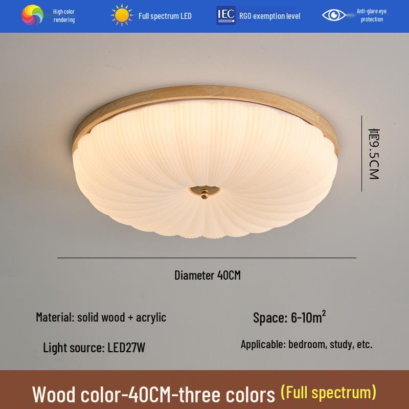 Retro-Deckenleuchte im japanischen Stil mit vollem Spektrum für Schlafzimmer & Arbeitszimmer