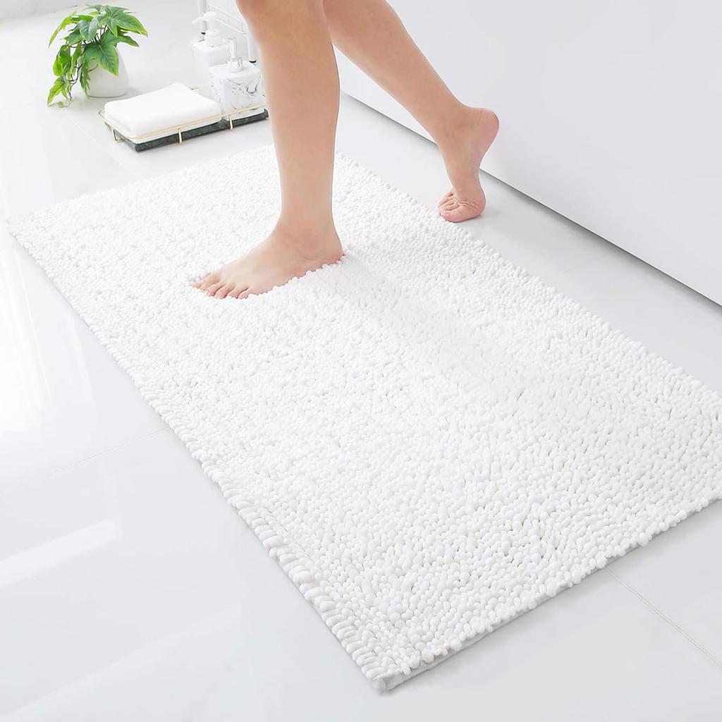 Kitinjoy Chenille Badezimmermatten Extra Dick Saugfähig Rutschfest Badeteppiche Maschinenwäsche Plüsch Teppich Wohnzimmer Luxus Bodenmatten