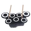 Kids Electronic Drum Set Simulation Sound Soft Silicone Roll Up Drum Practice Pad with Foot Pedal