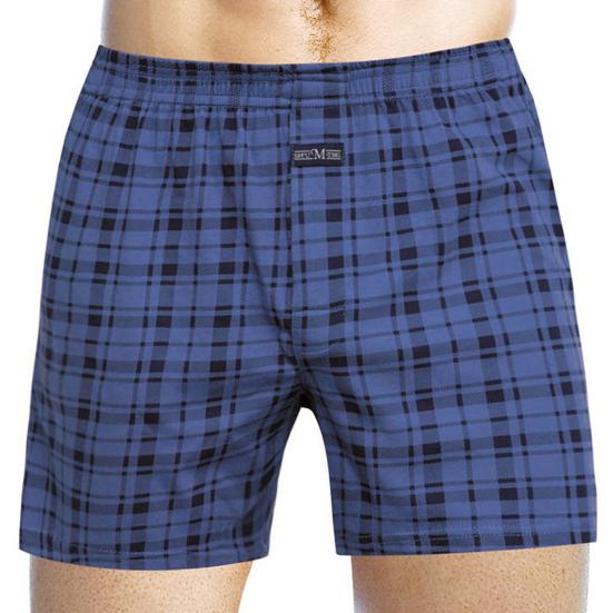 Men Panties Plaid Mid Waist Close Fit Stretch Hidden Button Super Soft Underpants