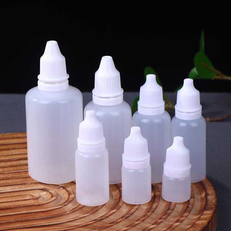 10Pcs 5/10/15/20/30/50Ml Empty Plastic Dropper Bottle Paint Beauty Oil Squeezable Refillable Bottle Cosmetics Storage Bottles
