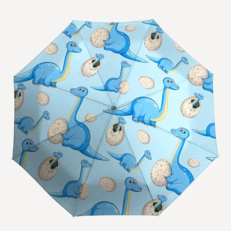 

1pc Dinosaur Eggs Pattern Automatic Open/Close Umbrella, Compact Travel Umbrella, 8-Rib Sturdy Frame - Ideal Gift for Friends yy251118055