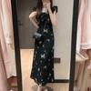 [Double Layer + Inner Lining] Xiaofei Sleeve Butterfly Suspender Dress Children's Summer French Temperament Is Beautiful, Waist Length