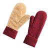 Knit Stretchy Winter Gloves Fleece Lining Snow Gloves High Quality Thermal Gloves  for Women Men