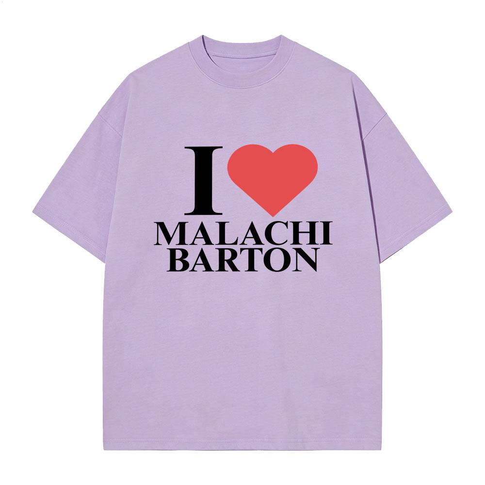 I Love Malachi Barton Tour 2026 Tshirt Unisexs Women Fashion Vintage Tshirts Unisex 100 Cotton Oversized Short Sleeve T Shirts