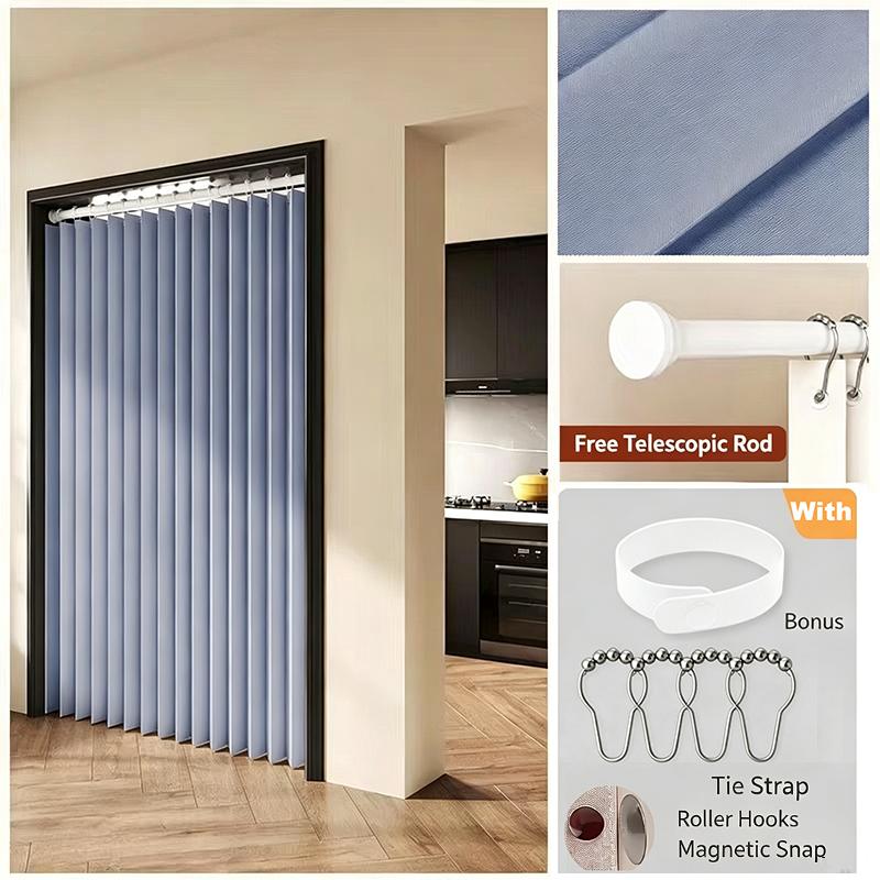 Stylish Elegant Folding Door Curtain No Punching Design Home Decor Privacy Better Space Partitioning For Kitchen Home Bedroom