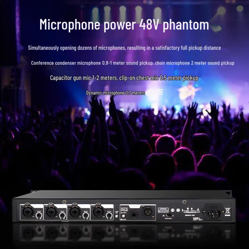 Weishu CA-420 Professional 4-Channel Digital Feedback Suppressor