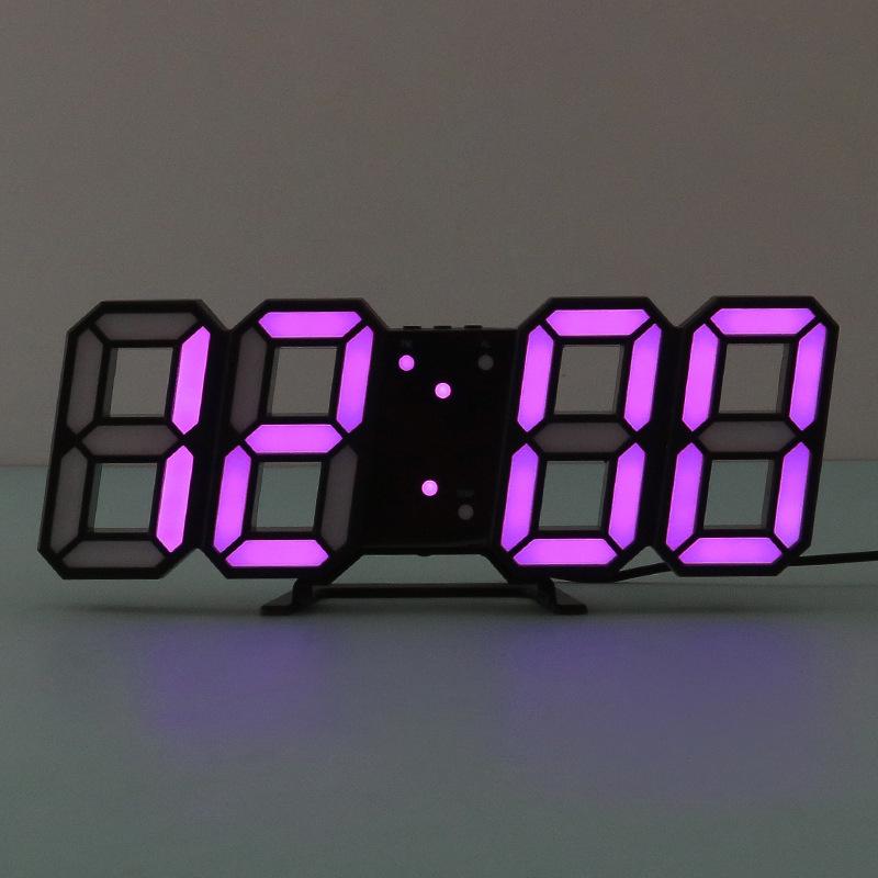 3D Digital Alarm Clock USB Plugged In Student Electronic Alarm Clock Multifunctional Night Light Clock Home Decoration Ornament