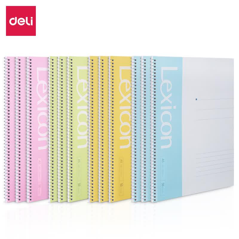Deli A5 Spiral Notebook 50 Pages (12-Pack)