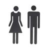 Black Gold Silver Color Toilet Sign Acrylic Wash Room Door Wall Label Sticker WC Holder Signage Board Home Bathroom Decor Male Female Restroom Signage