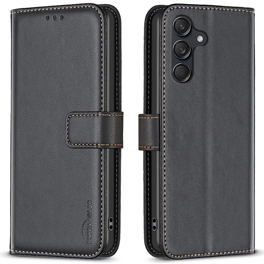 BINFEN COLOR BF17 For Samsung Galaxy M55 5G/C55 5G/F55 5G Wallet Case Shockproof Leather Phone Cover