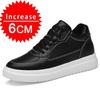 Sneakers da Uomo Scarpe con Rialzo Aumentano l'Altezza Soletta 7-8CM Scarpe con Tacco Alto Vera Pelle Scarpe Sportive