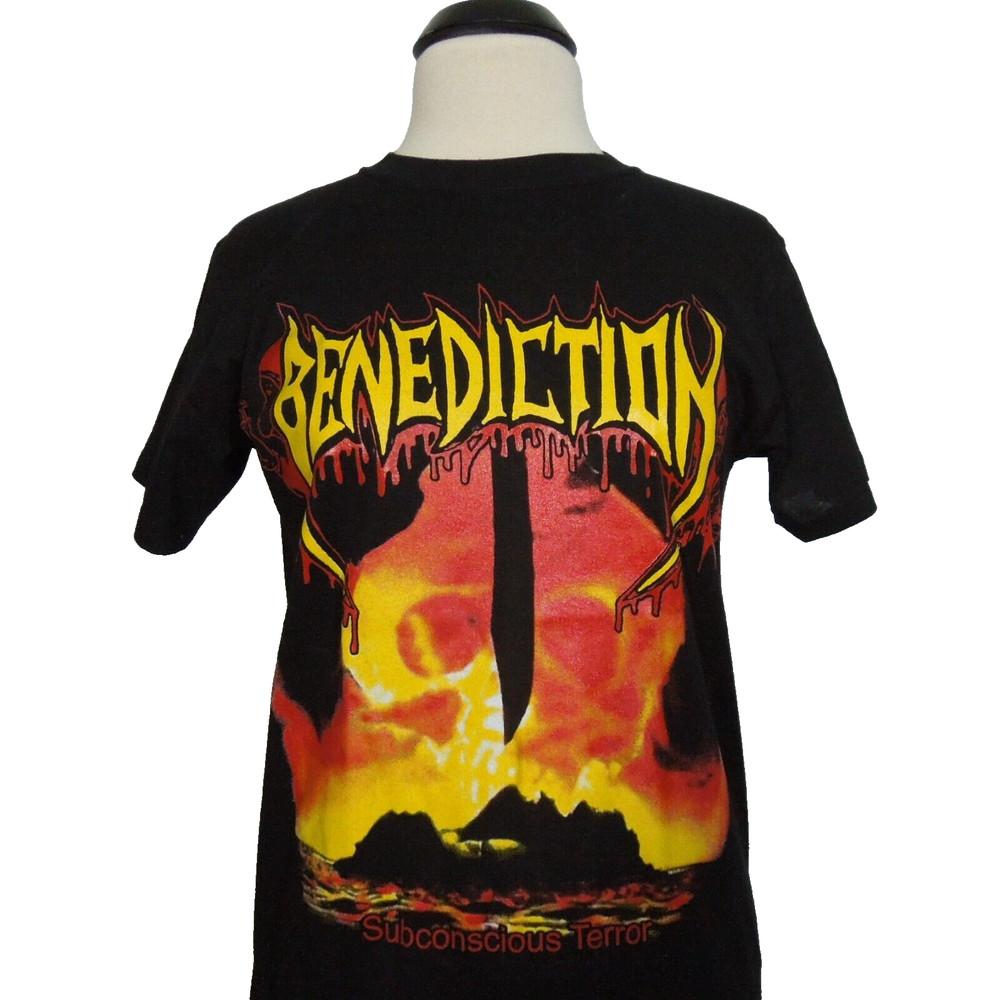 BENEDICTION Subconscious Terror S SMALL T-Shirt Black Mens Band Logo Unisex T-Shirt M