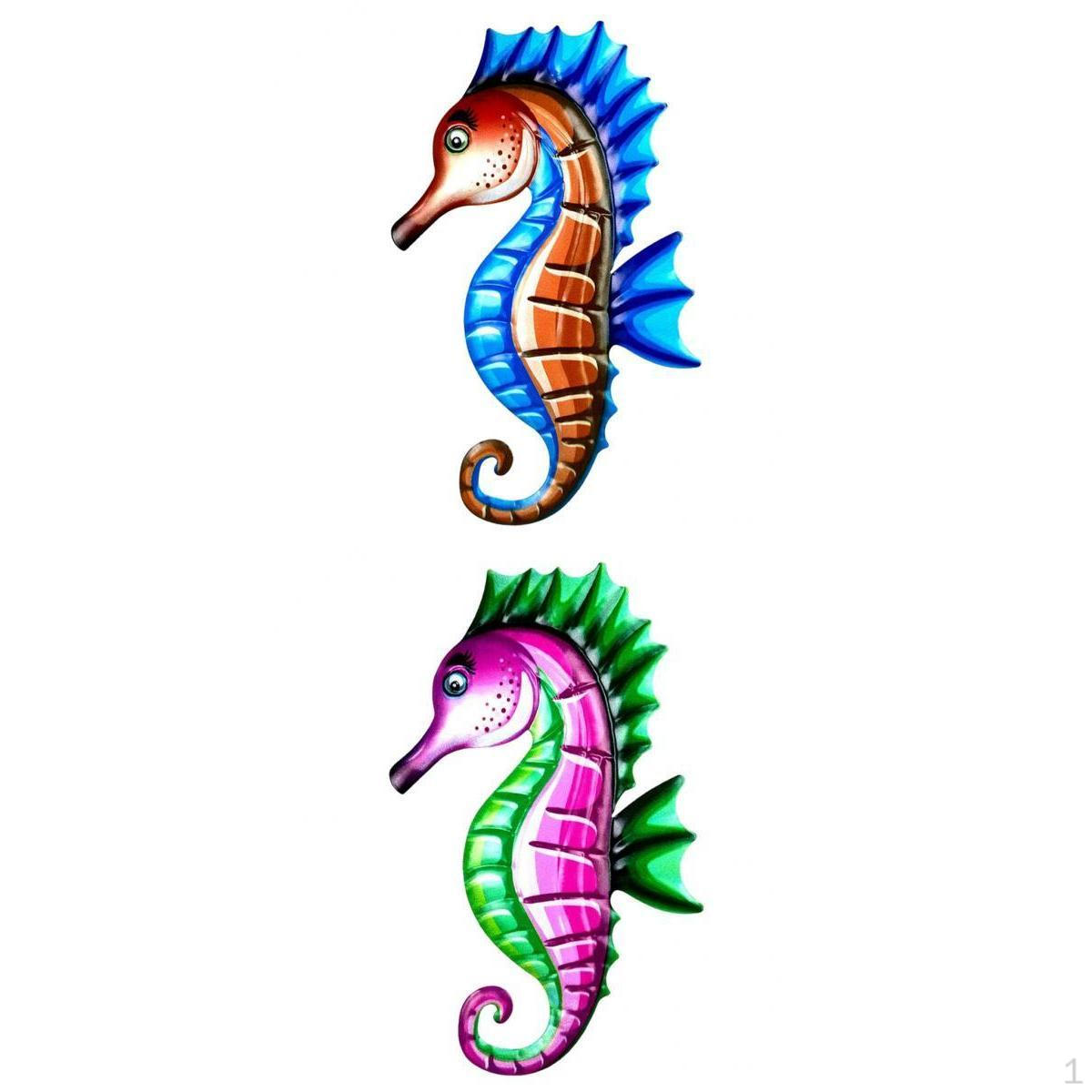 

2pcs Metal Seahorse Wall Decoration Hanging for Indoor Garden