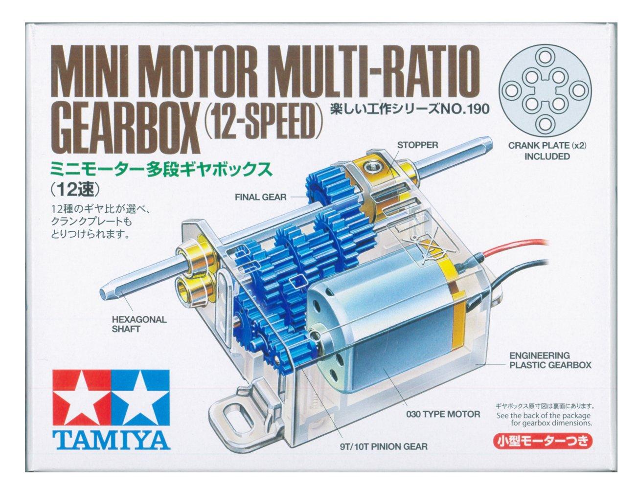 

Tamiya Серия Fun Craft №. Мини-мотор 190 с многоступенчатым редуктором 12 скоростей 70190