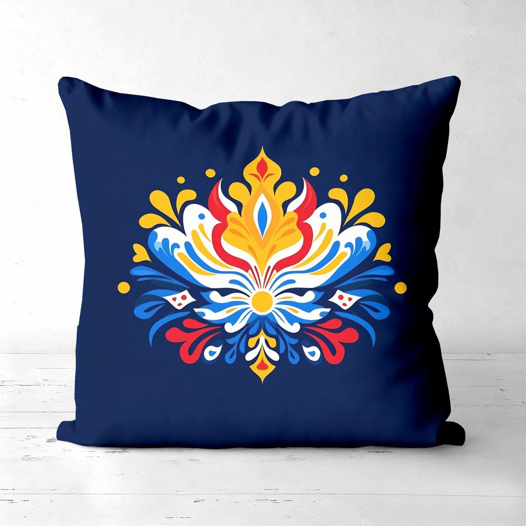 Bohemian Style Floral Throw Pillow Covers Pattern Cushion Cover Suitable for Sofa Bedroom Car Pillow Cover