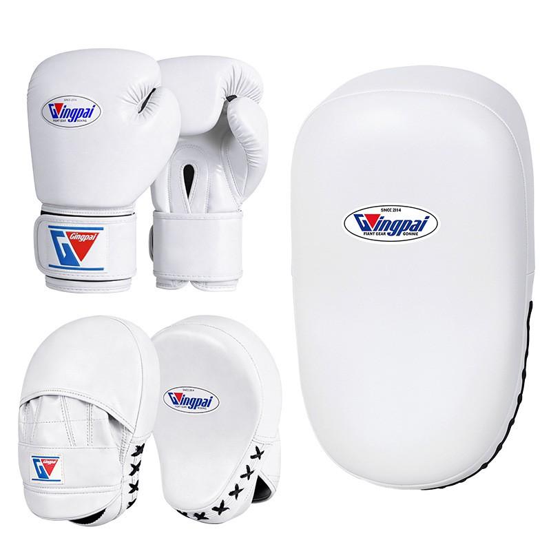 Kids Adult Boxing Gloves Set With Hand Targets Foot Target Training Muay Thai Kickboxing Home Gym