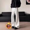 Micro-pull Jeans Men's American Velvet Scimitar Straight Autumn and Winter Trousers Fit White Clean Loose Trendy Brand Versatile