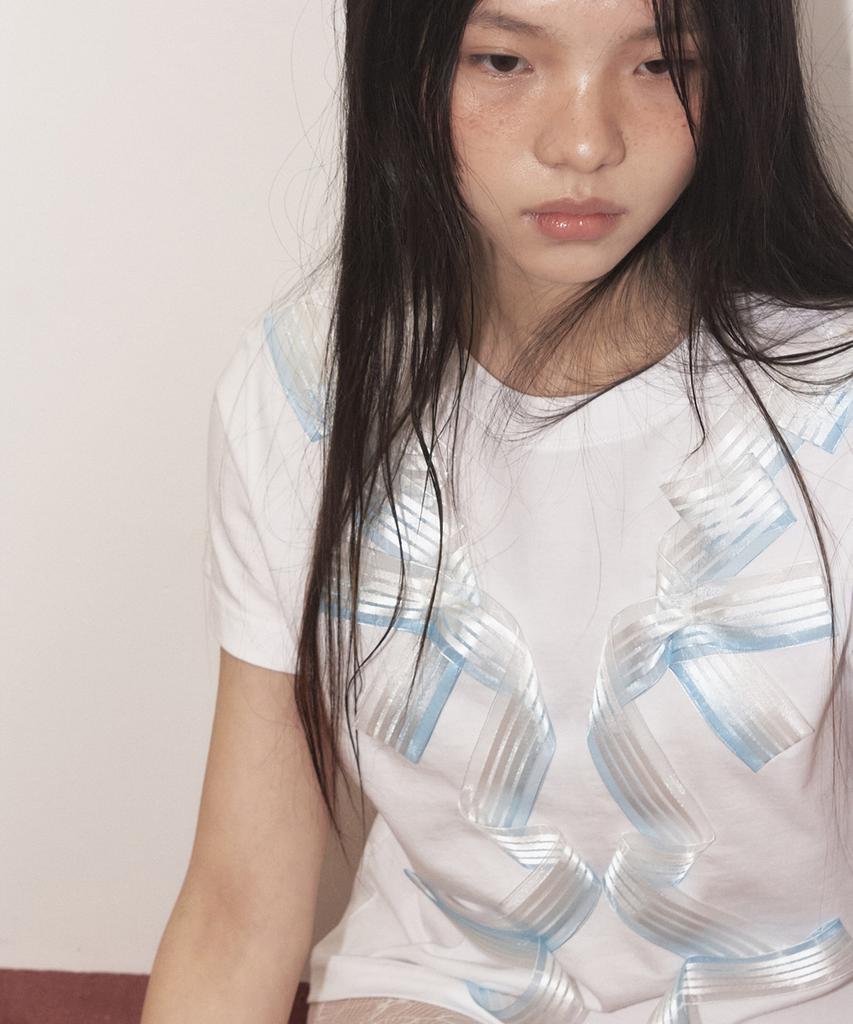 Yeongmailweeo Ribbon T-Shirt (Blue)