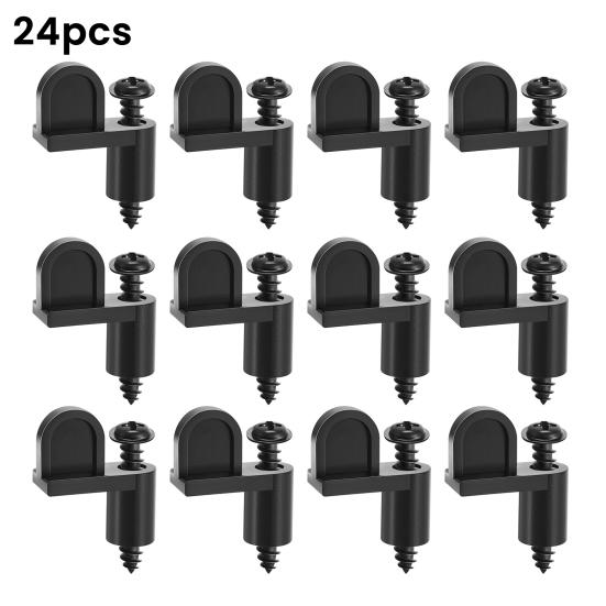 12/24/48Pcs Window Screen Clip with Screws Fastens Winter Window Screens Storm Windows Storm Panels Screen Door Offset Window Clips