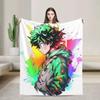 Hero Anime Academia Super Soft Throw Blanket, Funny Cartoon Warm Flannel Blanket for Couch,Bedroom, Living Room,Gifts for Fans