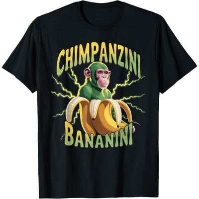 Shimpanzini Bananini Italian Brainrot Chimpanzee and Banana T-Shirt(6)
