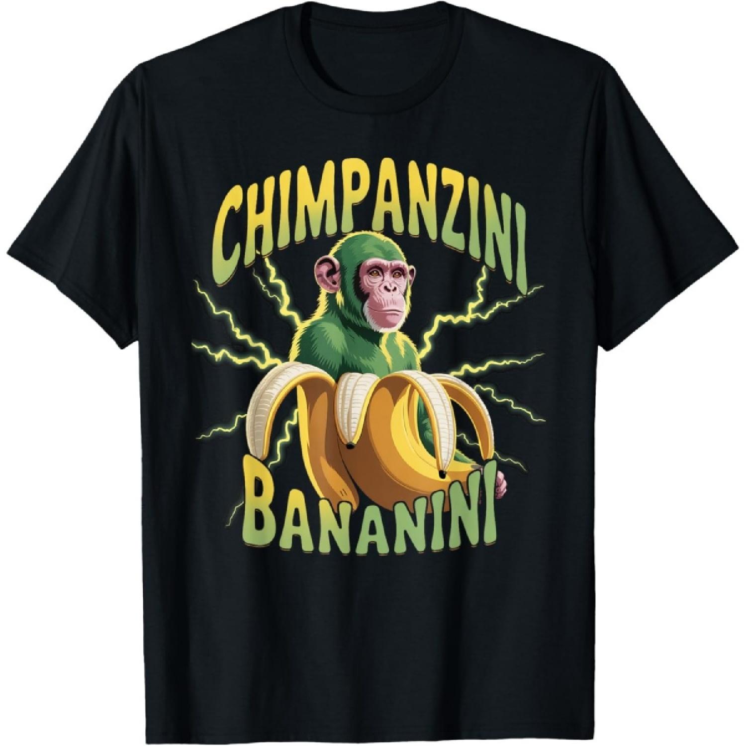 Шимпанзе Бананини Итальянский Маразм Футболка с шимпанзе и бананом(6) S