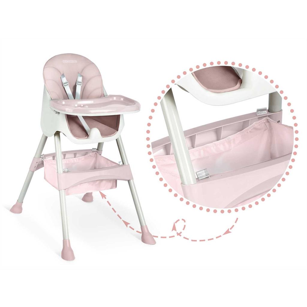Milo Pink High Chair With Table