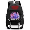 Stranger Things Peripheral Printed Student School Bag American Drama Peripheral Large Capacity Backpack Computer Bag