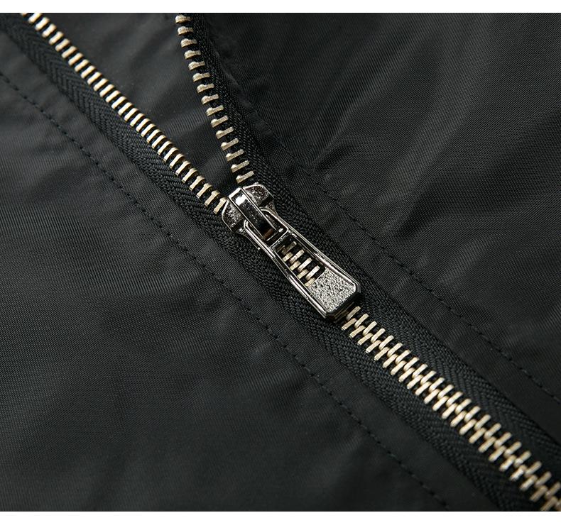 Plus Size Men's MA-1 Pilot Jacket - Sporty Stand-up Collar Casual Wear