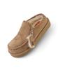 Yase Leather Swing Natural Wool Clogs Chestnut