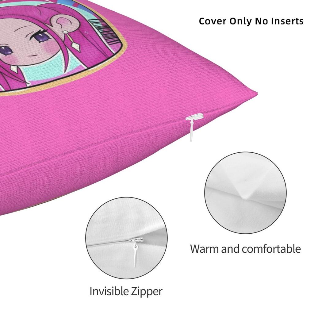 Kawaii Mira Ramen Cup Throw Pillow Cover Decorative Pillow Kpop Demon Hunters Huntrix 45*45Cm Pillowcover Home Decor