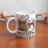1pc 11oz Blank Ceramic Coffee Mug, Double-sided Printed Drink Cup, Polished Surface, Sturdy Structure, Classic Daily Mug for Home and Office