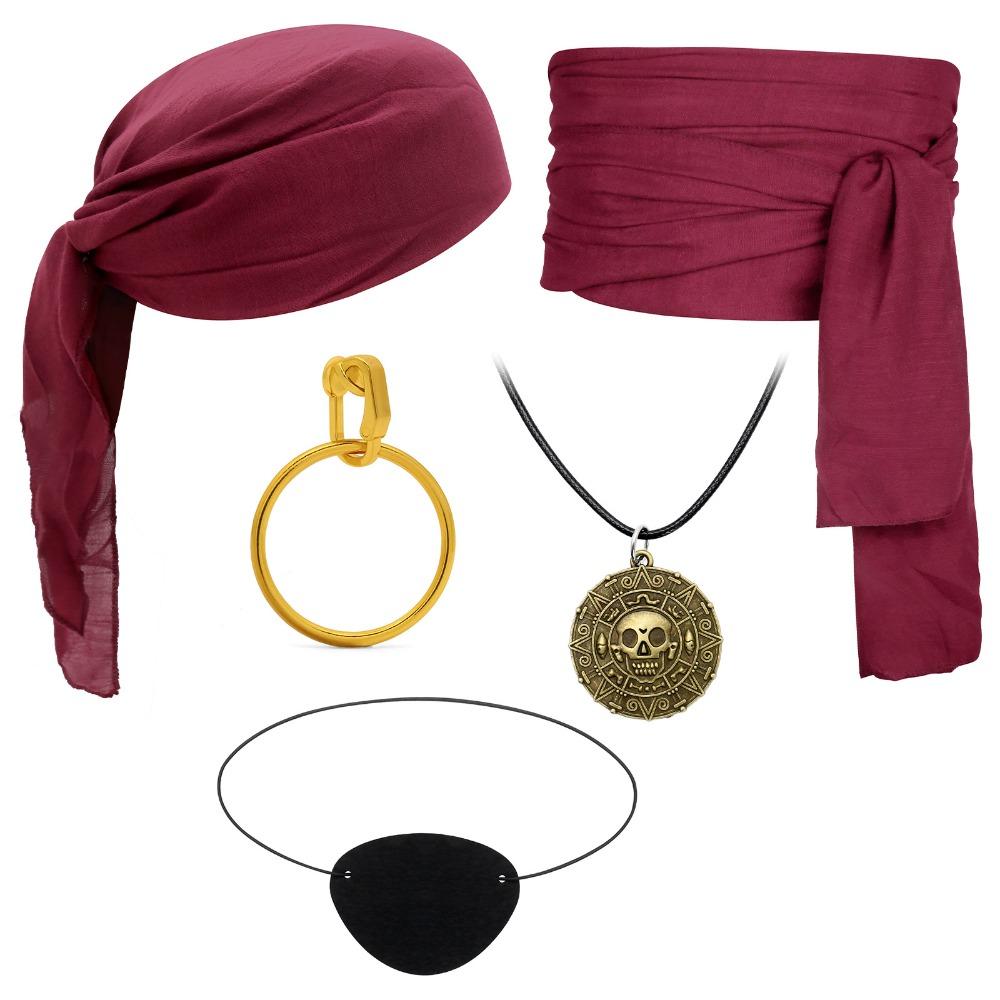 Belt Halloween Ball Pirate Set Necklace Halloween Cosplay Costume Vintage Pirate Costumes  Men Style 2