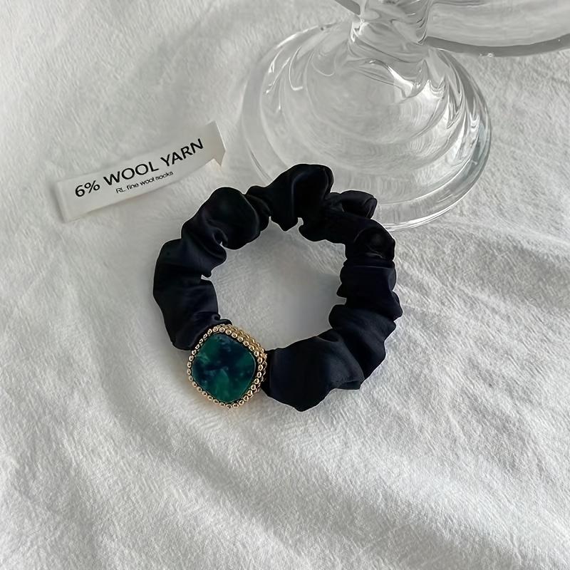 1 Stück Eleganter Haarkranz - Eckiges Perlen-Haargummi für Damen, Sicherer Halt für Pferdeschwanz & Dutt, Lässige Vielseitige Haaraccessoires