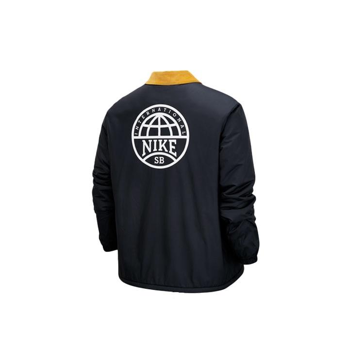 Nike SB Skateboard Logo Casual Sports Skateboard lapel Jacket Black Men s DM0871-010 S
