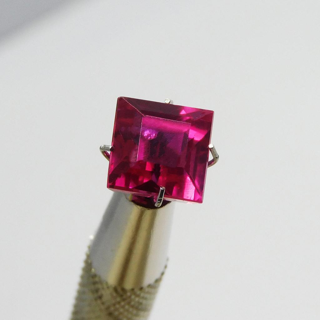 Beautiful Natural 4.85 Ct Pink Ruby Square Cut CERTIFIED Loose Gemstone P-4678-Ra