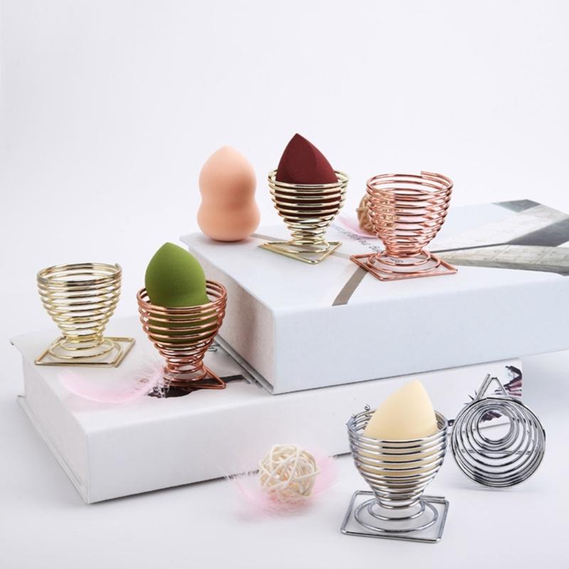 Metal Makeup Sponge Holder Cosmetic Egg Drying Girl Organization Rack Accessory