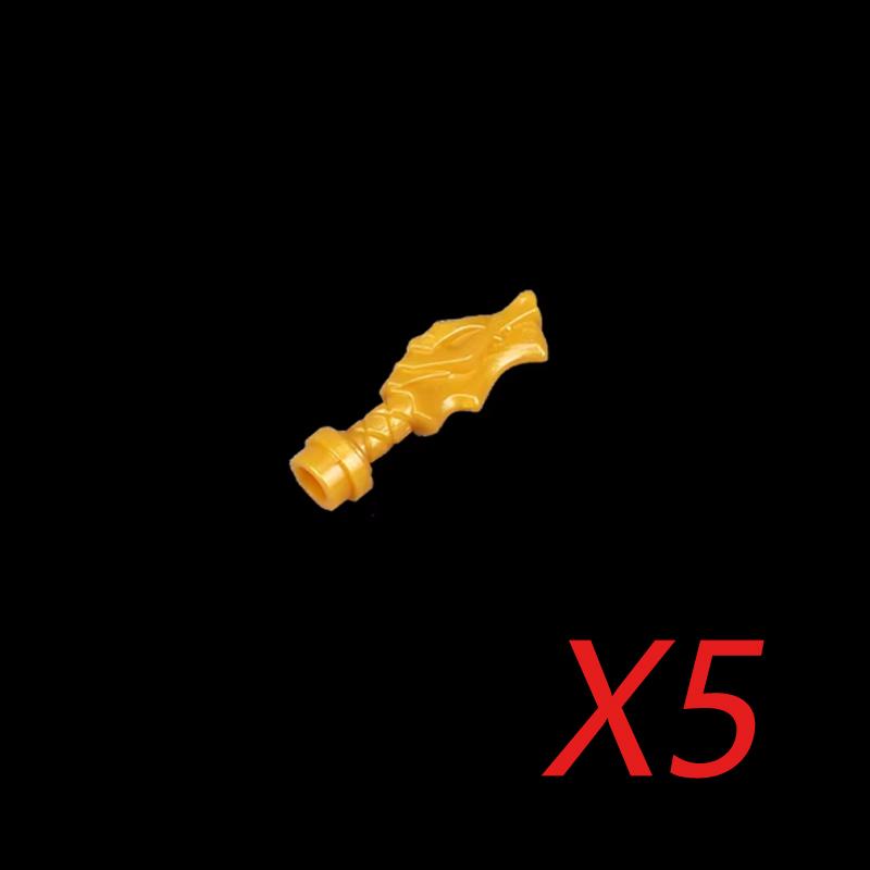 MOC Medieval Military Building Blocks Anime Character Accessories Gold Weapon Tomahawk Sword Gun Helmet Toy Gift R053 Mini Brick